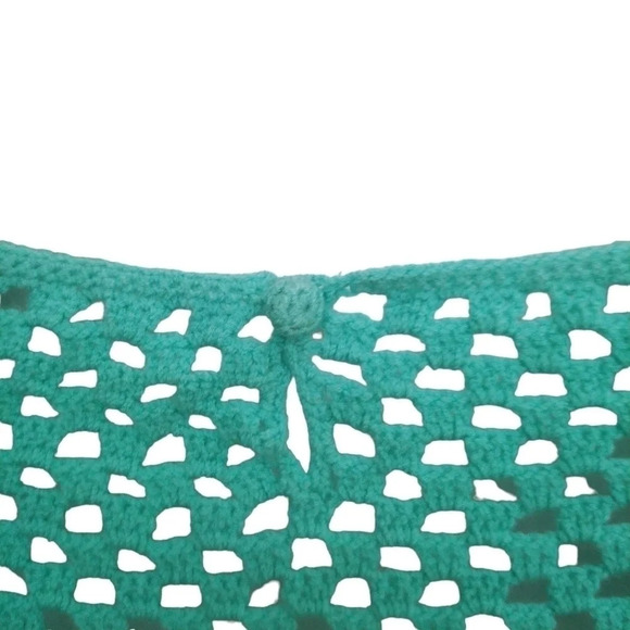 Turquoise Knitted Tunic/Sweater/Pullover/Beach Cover Up M - Picture 5 of 8